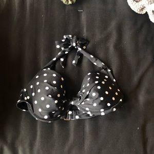 Polka dot swimsuit top